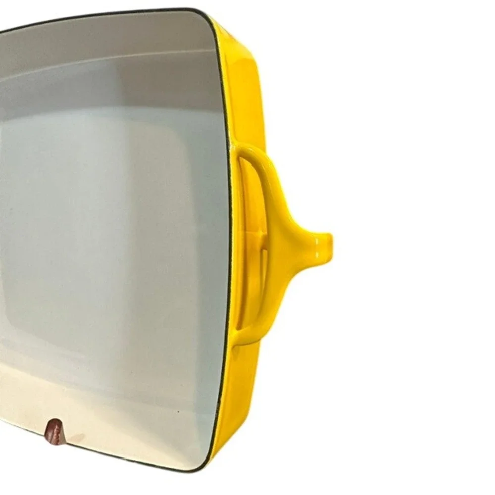 Vintage Dansk Kobenstyle Yellow Enamel Baking Pan France IHQ MCM 12.5x9.5 Decor